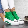 Pantofi Sport Dama cu Platforma 2XJ61 Verde Mei