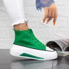 Pantofi Sport Dama cu Platforma 2XJ61 Verde Mei