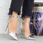 Pantofi Stiletto KV61 Argintiu » MeiShop.Ro