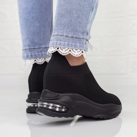 Pantofi Sport Dama cu Platforma 2MX1 Negru » MeiShop.Ro