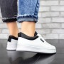 Pantofi Sport Dama 923 Alb-Negru Fashion