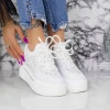 Pantofi Sport Dama cu Platforma 2MX8 Alb Mei