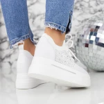 Pantofi Sport Dama cu Platforma 2MX8 Alb » MeiShop.Ro