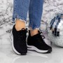 Pantofi Sport Dama cu Platforma 2KDN7 Negru » MeiShop.Ro
