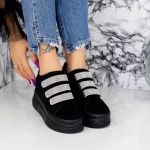 Pantofi Sport Dama cu Platforma 2SZ7 Negru » MeiShop.Ro