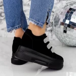 Pantofi Sport Dama cu Platforma 2SZ7 Negru » MeiShop.Ro