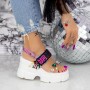 Sandale Dama cu Platforma 2WL99 Alb » MeiShop.Ro