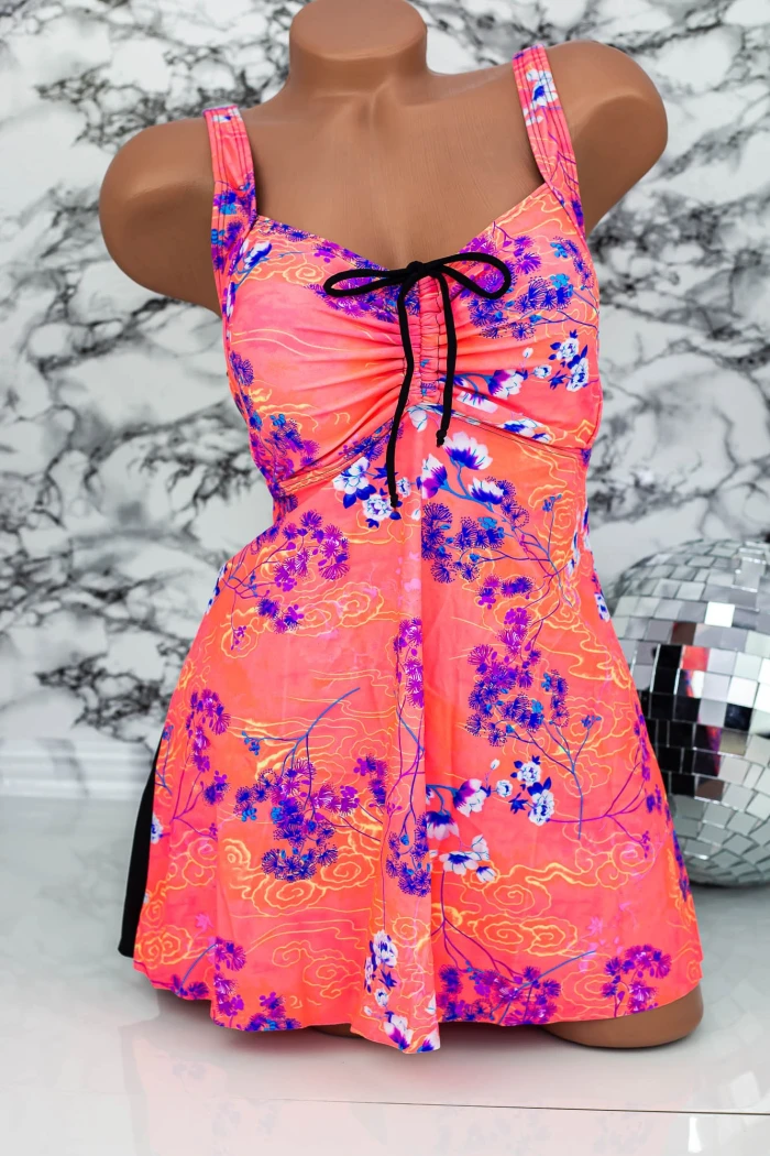Costum de Baie Dama intreg Y3066 Coral » MeiShop.Ro