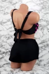 Costum de Baie Dama 2 Piese L221 Negru-Fucsia Meina