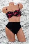 Costum de Baie Dama 3 Piese F65 Negru Meina