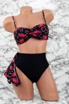 Costum de Baie Dama 3 Piese F65 Negru Meina