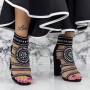 Sandale Dama cu Toc gros 2XKK115 Negru » MeiShop.Ro