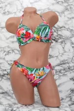 Costum de Baie Dama 2 Piese H19 Albastru deschis » MeiShop.Ro