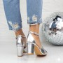Sandale Dama cu Toc gros YXD18 Argintiu (L51) Mei