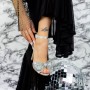 Sandale Dama cu Toc subtire 2XKK50 Argintiu Mei