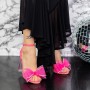 Sandale Dama cu Toc gros 2XKK11 Roz » MeiShop.Ro
