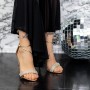 Sandale Dama cu Toc subtire 2YXD82 Auriu » MeiShop.Ro