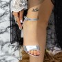 Sandale Dama cu Toc Gros XDR282 Argintiu (C2) Mei