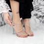 Sandale Dama cu Toc subtire 2BD31 Argintiu MeI
