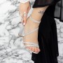 Sandale Dama cu Toc gros 2RG17 Argintiu MeI