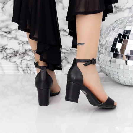 Sandale Dama cu Toc gros XDR282A Negru » MeiShop.Ro