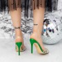 Sandale Dama cu Toc subtire JY-32 Verde » MeiShop.Ro