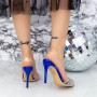 Sandale Dama cu Toc subtire JY-32 Albastru Mei