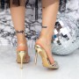 Sandale Dama cu Toc subtire JY-32 Auriu Mei