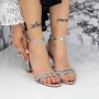Sandale Dama cu Toc gros 2RG11 Argintiu (D38|D39) Mei