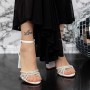Sandale Dama cu Toc gros 2XKK27 Alb Mei
