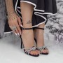 Sandale Dama cu Toc subtire 2XKK87 Negru Mei