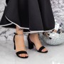 Sandale Dama cu Toc gros 2XKK58 Negru Mei