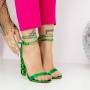 Sandale Dama cu Toc gros 2BD30 Verde Mei