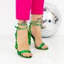 Sandale Dama cu Toc gros 2BD30 Verde » MeiShop.Ro