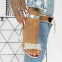 Sandale Dama cu Toc gros 2XKK51 Argintiu Mei