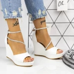Sandale Dama cu Platforma 2HXS26 Alb » MeiShop.Ro