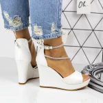 Sandale Dama cu Platforma 2HXS26 Alb » MeiShop.Ro