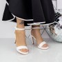 Sandale Dama cu Toc subtire 2XKK90 Alb » MeiShop.Ro
