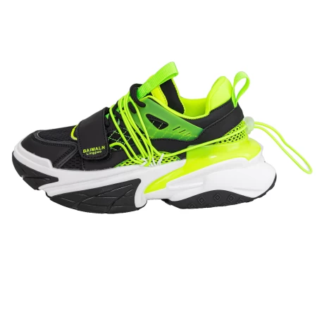 Pantofi Sport Barbati 8869 Negru-Verde » MeiShop.Ro