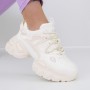 Pantofi Sport Dama cu Platforma 2023-12 Bej Mei