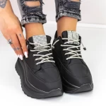 Pantofi Sport Dama cu Platforma 3WL3 Negru » MeiShop.Ro