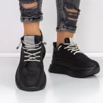 Pantofi Sport Dama cu Platforma 3WL3 Negru » MeiShop.Ro