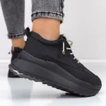 Pantofi Sport Dama cu Platforma 3WL3 Negru » MeiShop.Ro