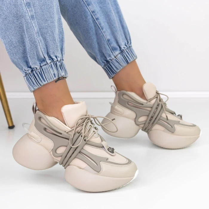 Pantofi Sport Dama cu Platforma M8 Maro » MeiShop.Ro