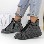 Ghete Dama 869 Negru-Alb » MeiShop.Ro