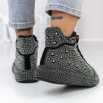 Ghete Dama 869 Negru-Alb » MeiShop.Ro