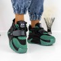 Pantofi Sport Dama H309 Negru-Verde Mei