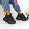 Pantofi Sport Dama cu Platforma 3WL5 Negru Mei