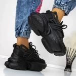 Pantofi Sport Dama cu Platforma 3WL5 Negru » MeiShop.Ro