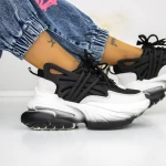 Pantofi Sport Dama cu Platforma 3WL5 Negru-Alb » MeiShop.Ro